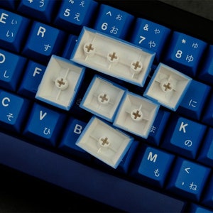 129pcs Blue Theme Keycap Set, Solid Color Keycaps, Cherry Height ...