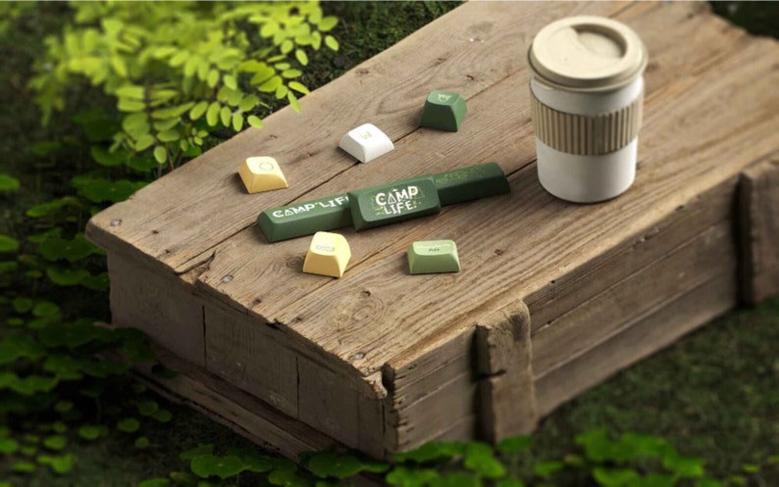 143pcs Camping Themed Keycap Set Green White Keycap Set KDA Etsy