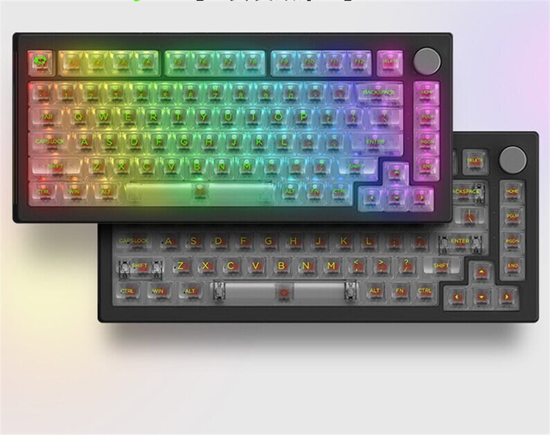 155pcs White Clear Puddingstyle Keycaps PBT Keycap KSA Etsy