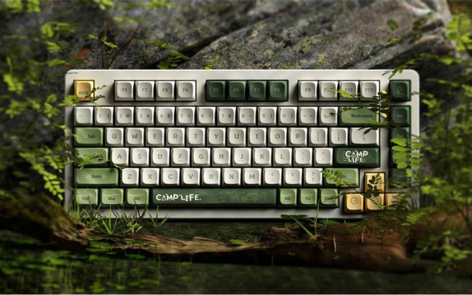 143pcs Camping Themed Keycap Set Green White Keycap Set KDA Etsy