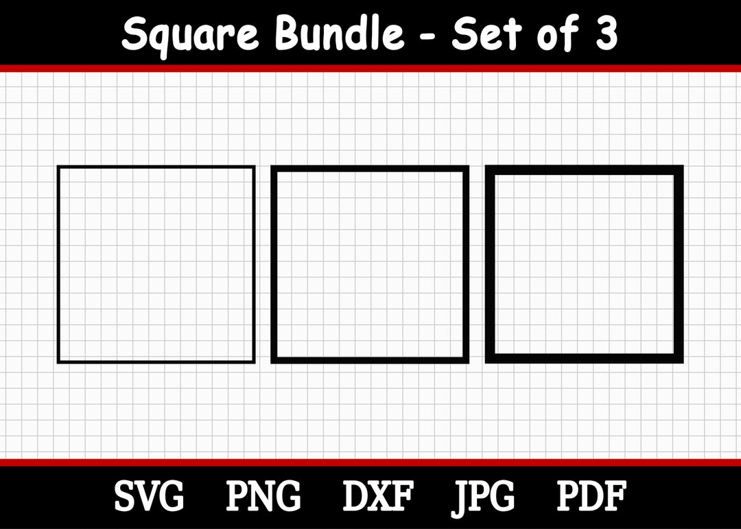 Square SVG Bundle | Border Box Frame | Svg Png Dxf Pdf Jpg Files ...