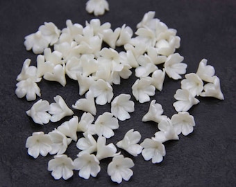 Perlas de arcilla polimérica en forma de flor (10-12 mm), fabricación de joyas con cuentas