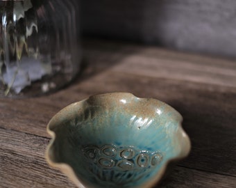 Handmade pottery bowl, Sugar bowl, Chawan, Woodfired Tea Bowl, Ceramic Jewelry Box