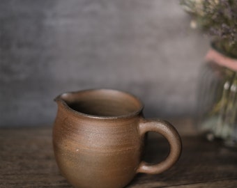 Handmade pottery Milk Jug, Woodfired Pottery Creamers, Pottery Creamers, Creamers For Milk and Coffee, Tea Cup