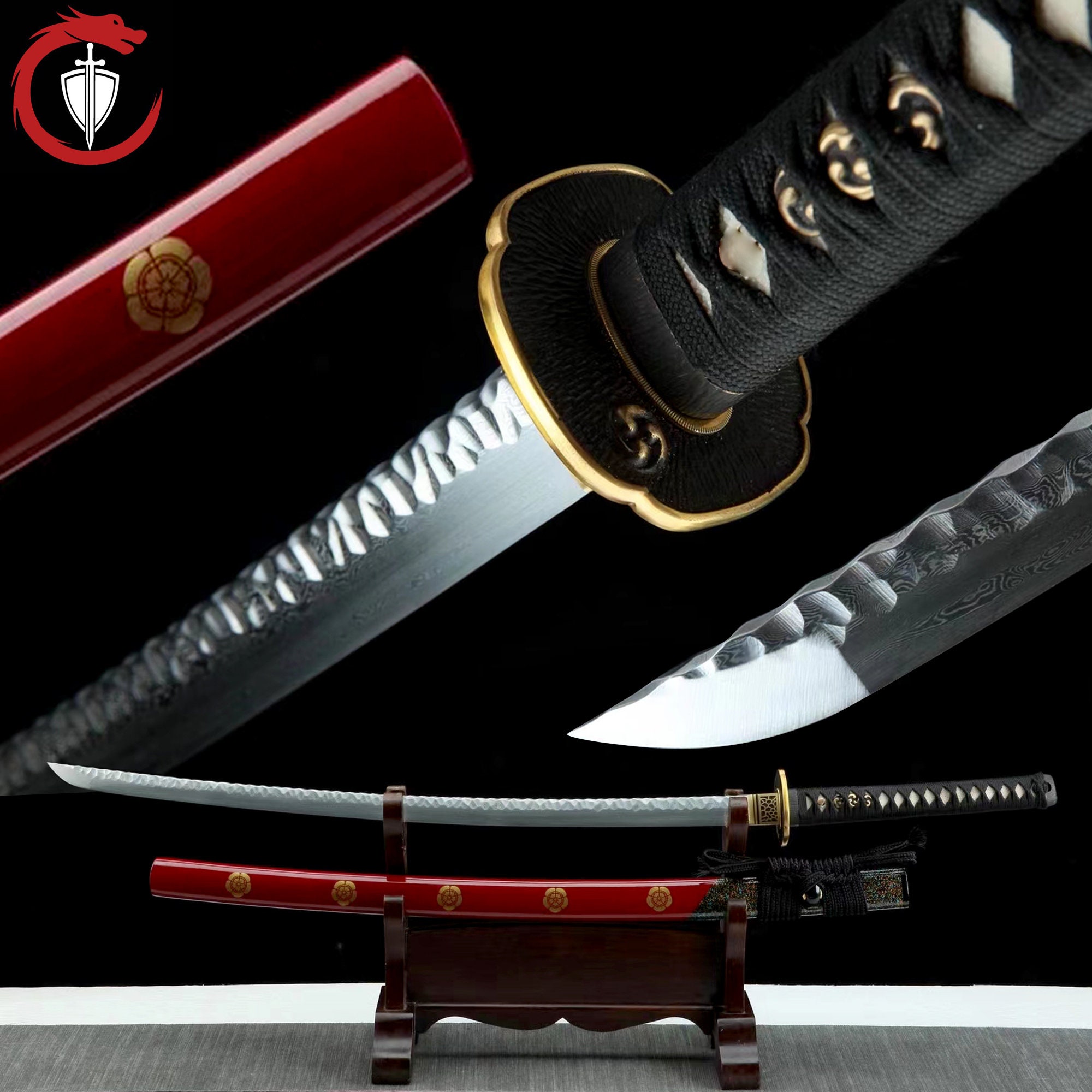 EGKH-22 Inches Leaf Spring Ninja Sword/heavy Duty Katana Knife Very  Sharp-fighting Warrior War Lord Katana Sword Battle Ready Full Tang 