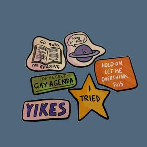 Heartstopper Charlie’s Journal Inspired Stickers Vol 1