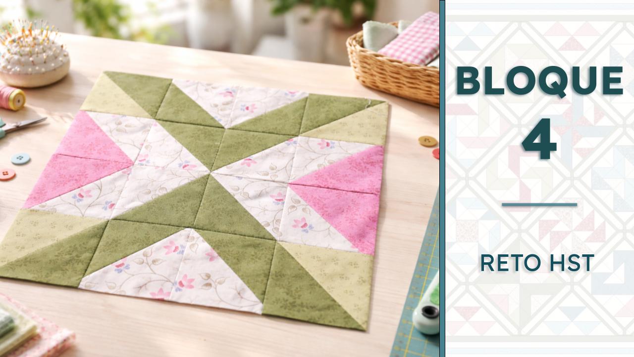 BLOCK 4 HST CHALLENGE Pattern for Beginner Patchwork Block. (spanish ...