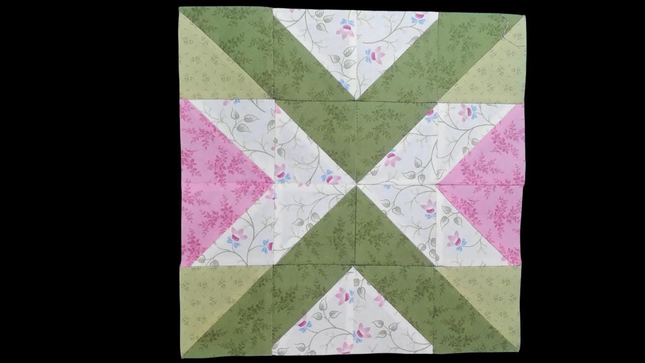 BLOCK 4 HST CHALLENGE Pattern for Beginner Patchwork Block. (spanish ...