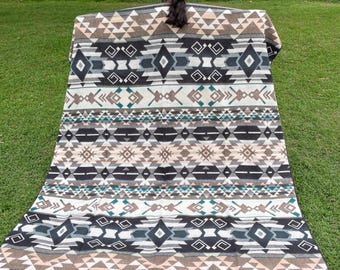 Handcrafted Alpaca Wool Blanket Brown Black Navajo King Reversible Southwestern Indigenous Crafters Soft Warm Throw FREE SHIPPING! Home Gift