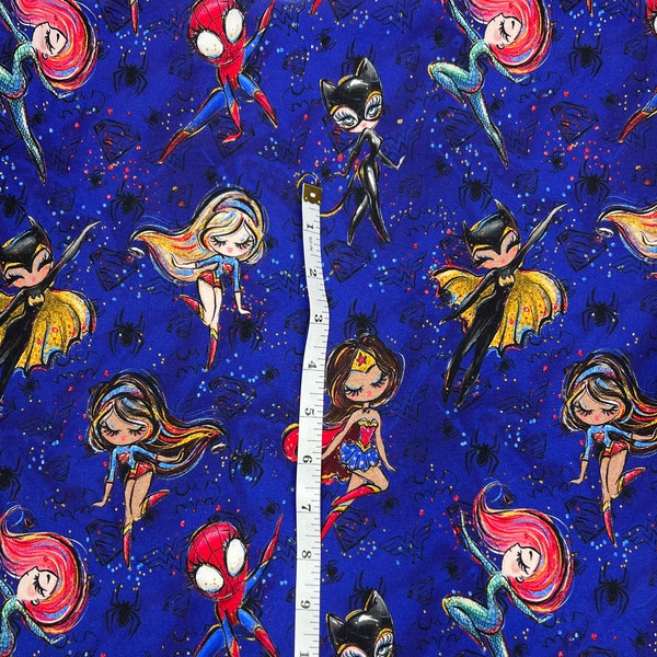 IN STOCK | 95 Cotton 5 Lycra Knit | 1/3 Yard Cartoon Inspired Fashion Spandex Custom Character Fabric Stretch Boutique Clothing