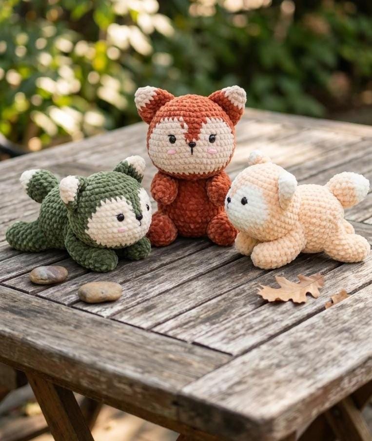 30 Chenille Yarn Crochet Patterns for Soft Plushies, Cozy Decor, and Cute Gifts 9 Plush Fox Crochet Pattern