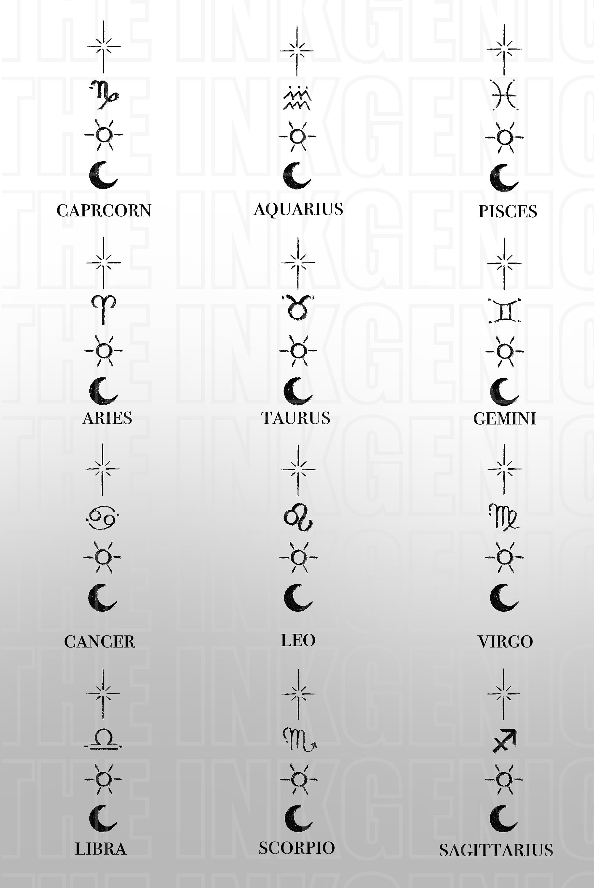 Creative Astrology Tattoo Ideas for Every Zodiac Sign  See Photos  Allure