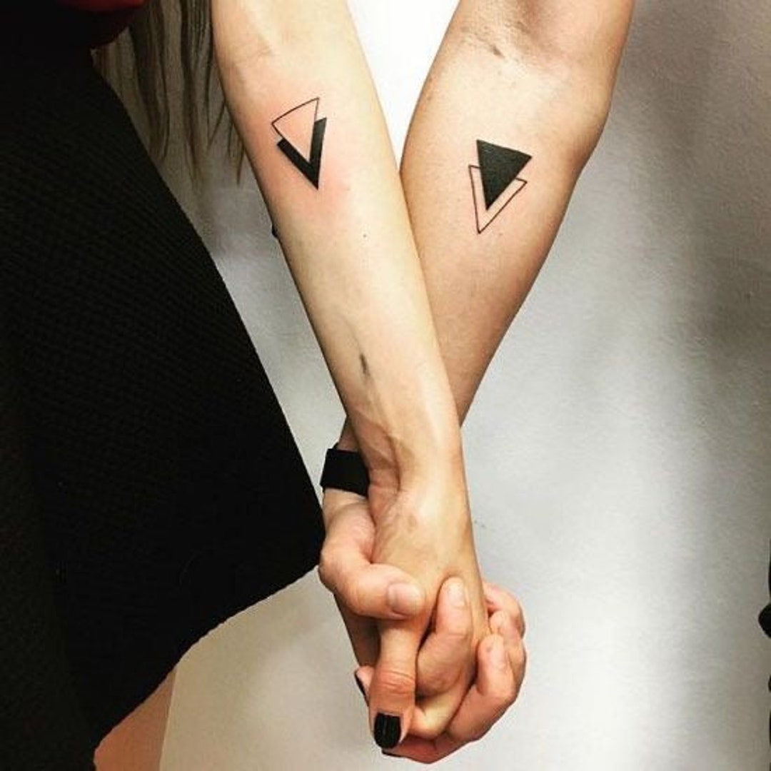 Tatouage Triangle Frere Et Soeur Correspondance Double Triangle Tatouage assorti Tatouage - Etsy France