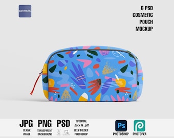 Cosmetic Pouch Mockup: Sublimation Template (PSD)
