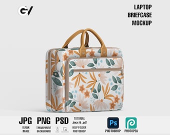 Large Laptop Bag Mockup: Customizable PSD File