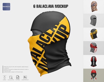 Mockup met kleurstofsublimatie bivakmuts: kledingontwerp (PSD)