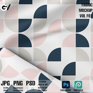 Fabric Mockup PSD | Pattern Template, Textile Design (Digital Download)