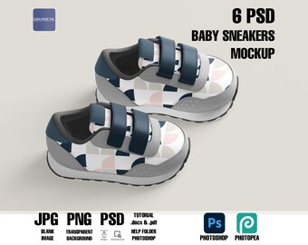 Baby Sneakers Mockup: 6 PSD Templates