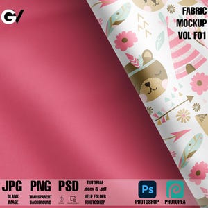 Fabric PSD Mockup: Customizable Pattern Template (6000x4000 300dpi)