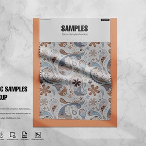 Stoffmuster Mockup: Anpassbare PSD-Vorlage