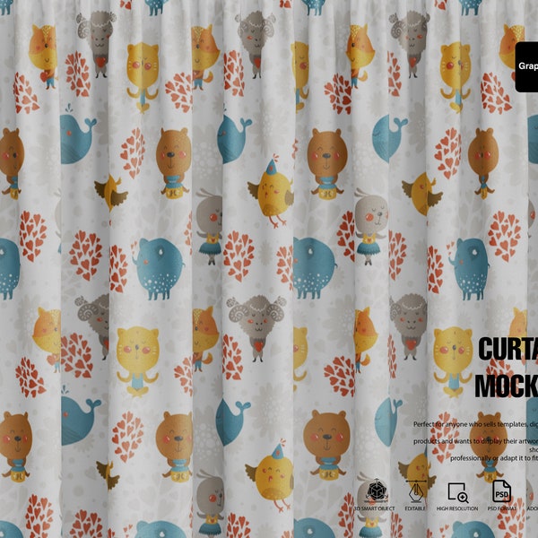 Curtain Closeup Template Mockup | Close-up mockup | Drape | Drape Mockup | Window covering | Textile | Interior mockup | Curtain mockup