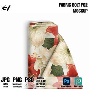 Bolt Mockup: Blumenmuster (PSD Digital Download)