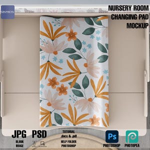 Nursery room Changing Pad Mockup, Nursery room mockup, kid room mockup, wall mockup, changing pad mockup, baby pad mockup, infant room PSD