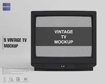 Vintage TV Mockup: Panasonic TC21S10R, Retro Style (PSD)