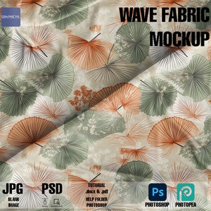 Wave Fabric Mockup: Pattern Template (PSD)