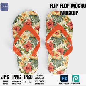 Flip Flops Mockup: Customizable Sandal PSD Template