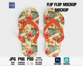 Flip Flops Mockup: Customizable Sandal PSD Template