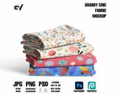 Shabby Chic Fabric Mockup: PSD Template (6000x4000 300dpi)
