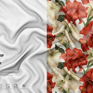 Fabric Close-Up Mockup: Pattern Template (PSD)