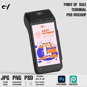 Pos terminal mockup, Point of sale mockup, scan card mockup, payment mockup, pay mockup, order now mockup, terminal mockup POS device mockup