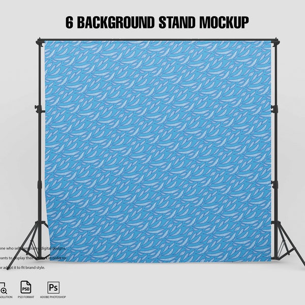 Background support stand Mockup Stand display scene, Photography backdrop set, Banner mockup, Product banner stand, Portable backdrop frame