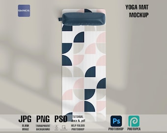 Yoga Mat Mockup: Customizable PSD Template (6000x4000)