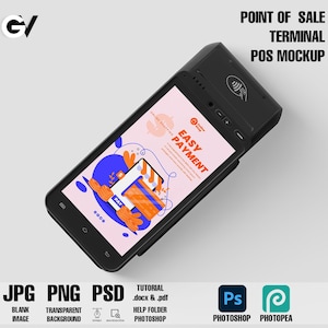 Pos terminal mockup, Point of sale mockup, scan card mockup, payment mockup, pay mockup, order now mockup, terminal mockup POS device mockup