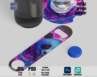 Sublimation Bottle Opener Mockup: Metal Opener PSD