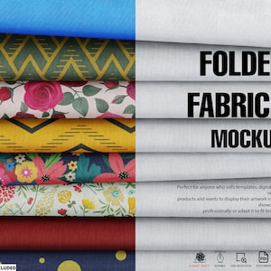 Folded Fabric Mockup: Pattern Template (PSD)