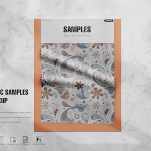 Stoffmuster Mockup: Textil- & Musterdarstellung (PSD)