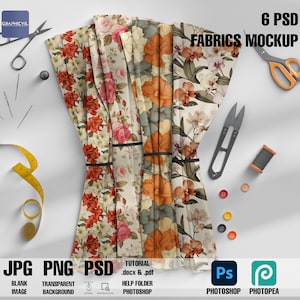 Fabric Mockup: Close-Up Texture, Pattern Template (PSD)
