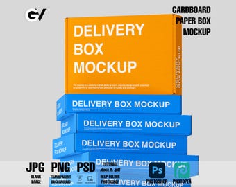 Cardboard Box Mockup: Customizable Paperboard Packaging (PSD)