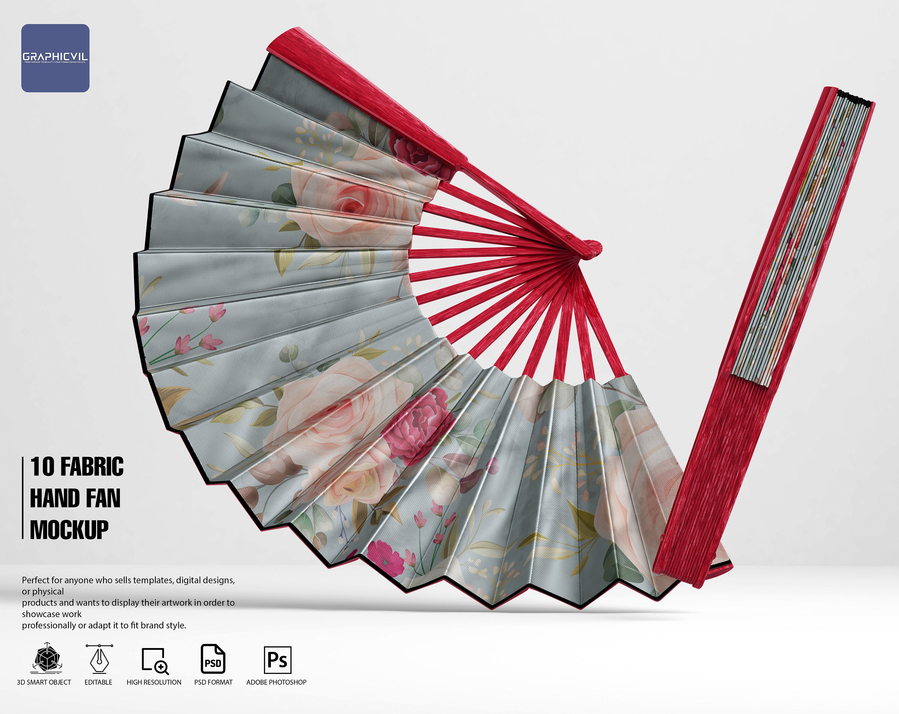 Fabric Hand Fan Mockup Fabric Mockup Hand Fan Mockup Fan Etsy