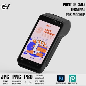 Pos terminal mockup, Point of sale mockup, scan card mockup, payment mockup, pay mockup, order now mockup, terminal mockup POS device mockup