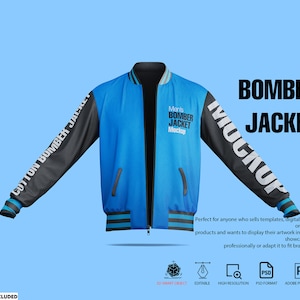 Bomber Jacket Mockup | jacket mockup, male jacket, male jacket mockup, bomber mockup, bomber template, jacket fabric mockup, jacket, clothes