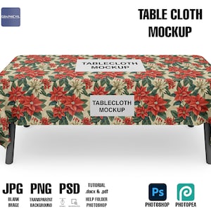 Dye Sublimation Tablecloth Mockup: Isolated Table PSD (6000x4000 300dpi)