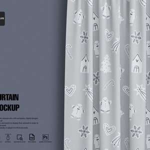 Curtain Mockup: Interior Design Display (PSD)