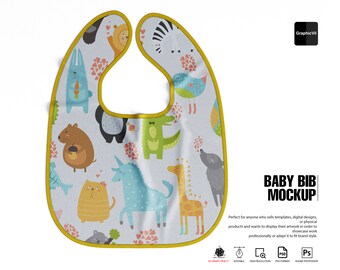 Modelo de babador para bebê: modelo PSD personalizável