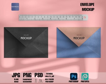 Modello di busta: biglietto d'invito, lettera, carta regalo (PSD)