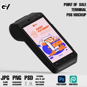 Pos terminal mockup, Point of sale mockup, scan card mockup, payment mockup, pay mockup, order now mockup, terminal mockup POS device mockup